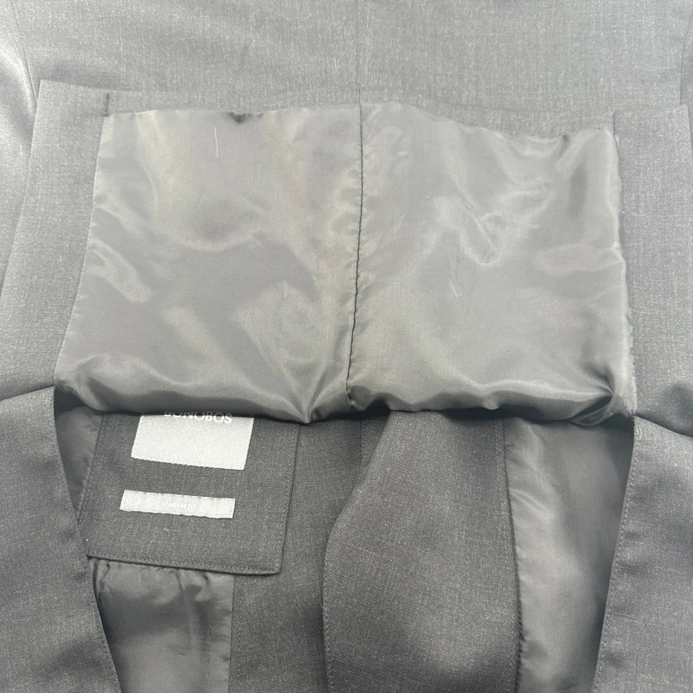 Bonobos Standard Fit Blazer Mens 44L Charcoal Gray Wool Stretch 15399-GY442